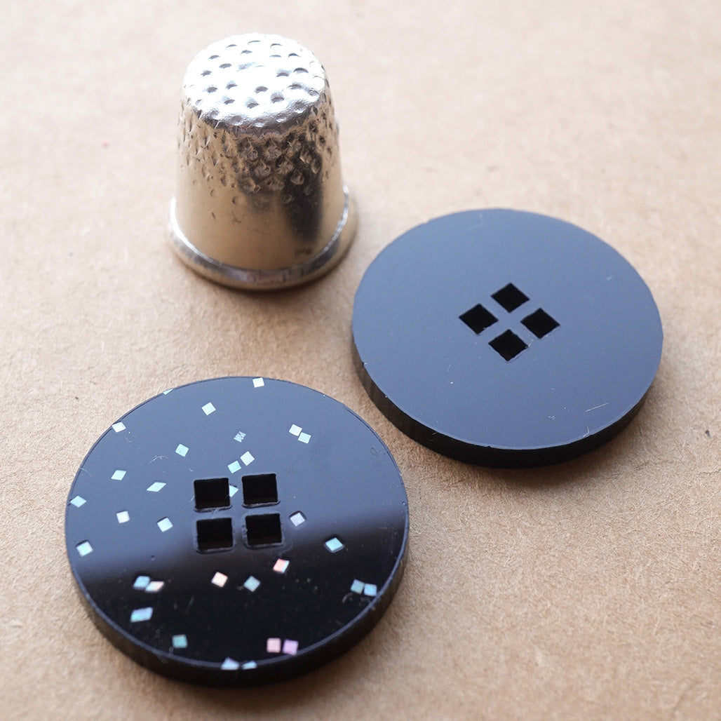 The Confetti Glitter Button