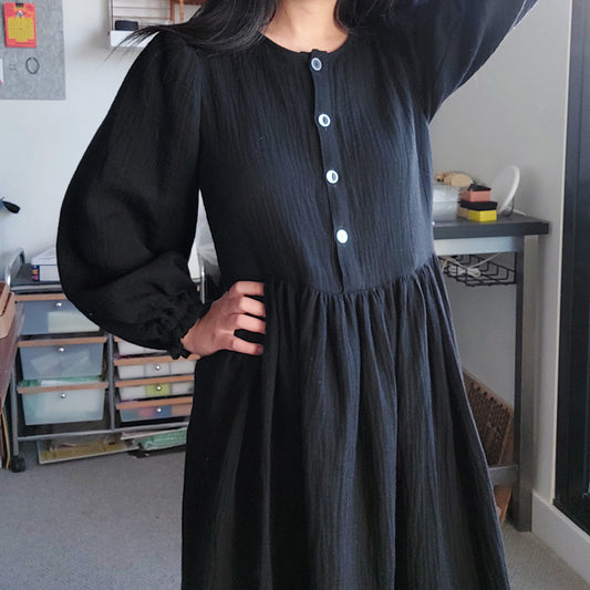 Hinterland Dress wth Puffy Sleeves and a Witchy Vibe