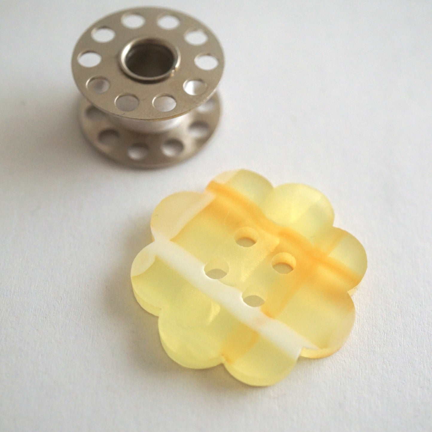 The Plaid Flower Button