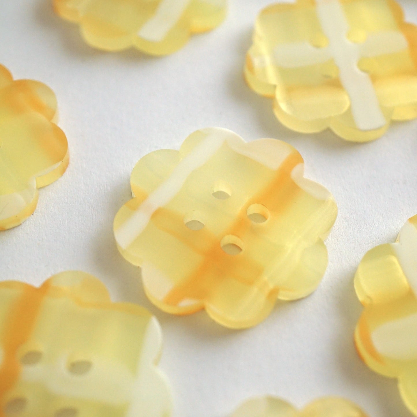 The Plaid Flower Button