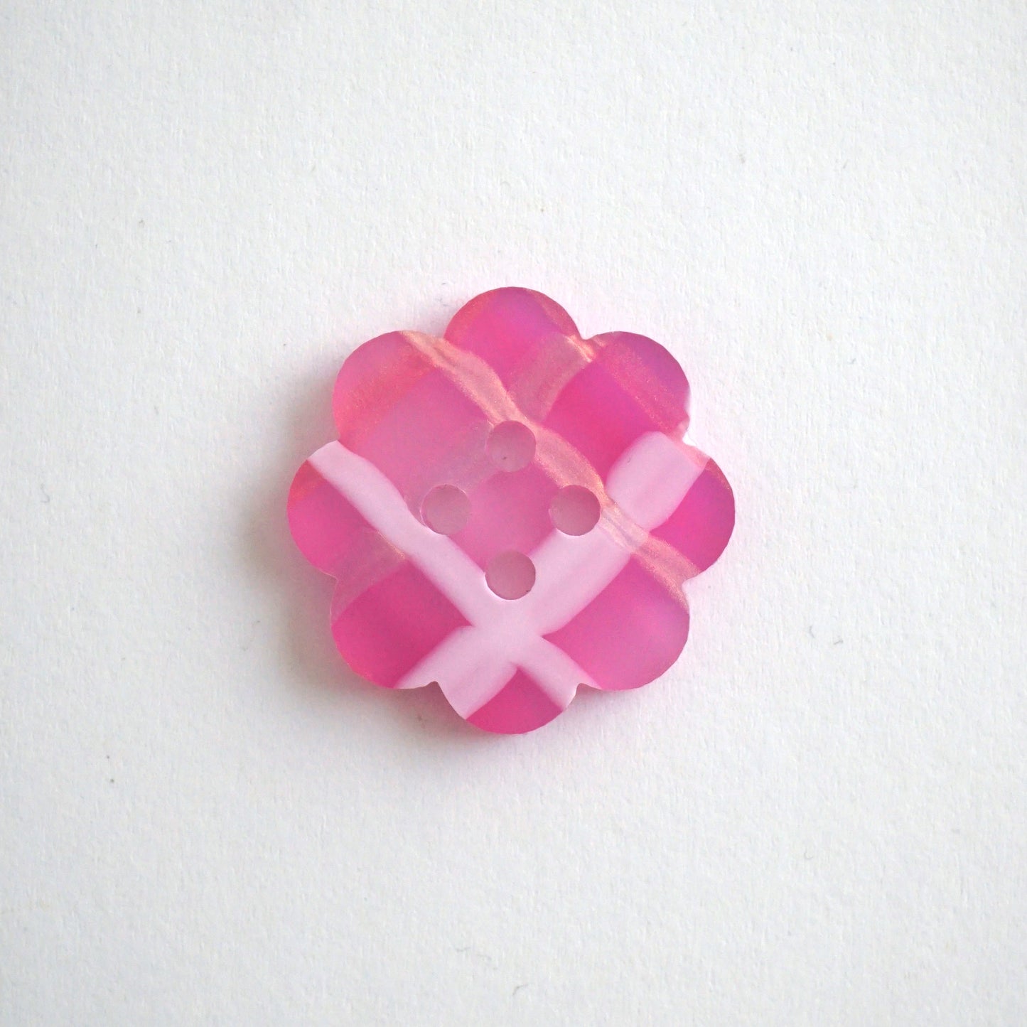 The Plaid Flower Button