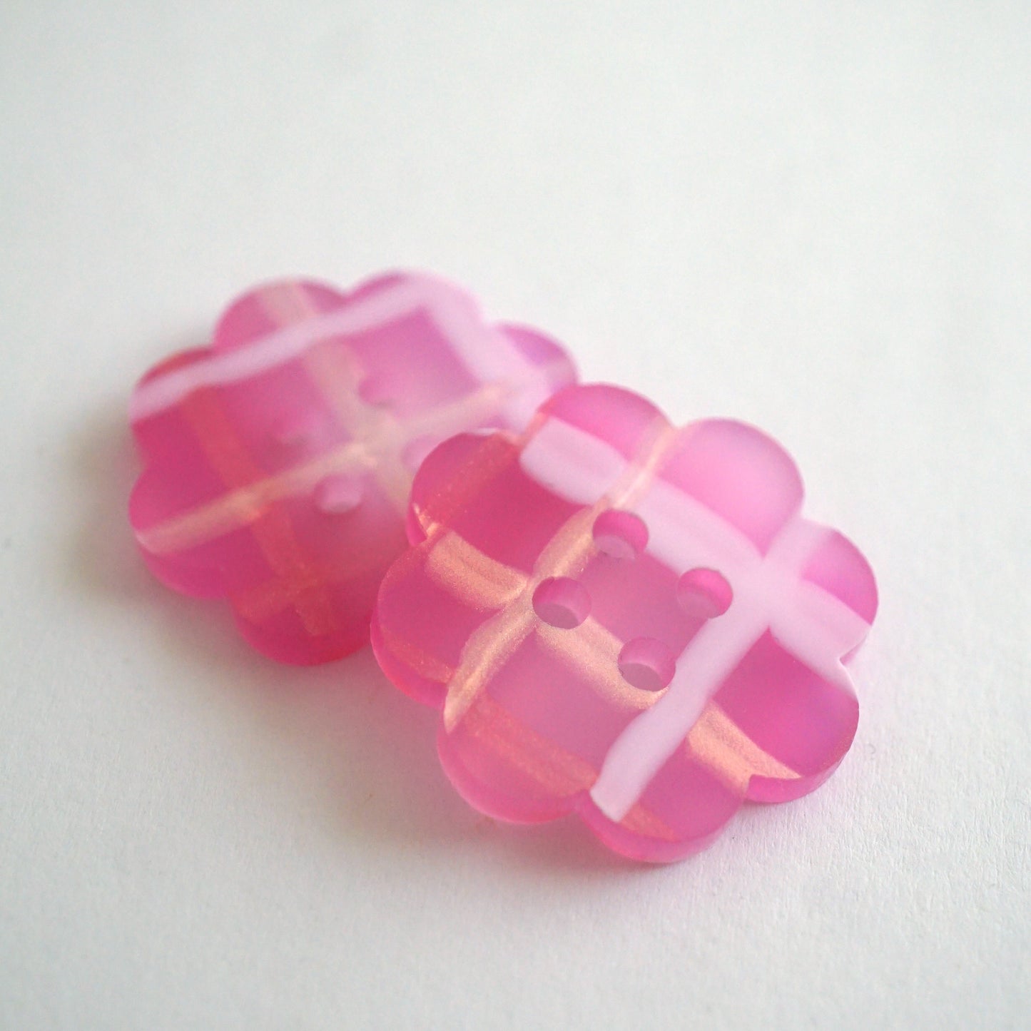 The Plaid Flower Button