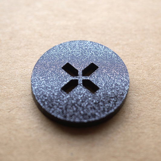 The Space Black Glitter Button