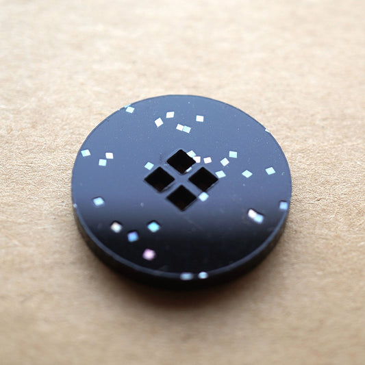 The Confetti Glitter Button