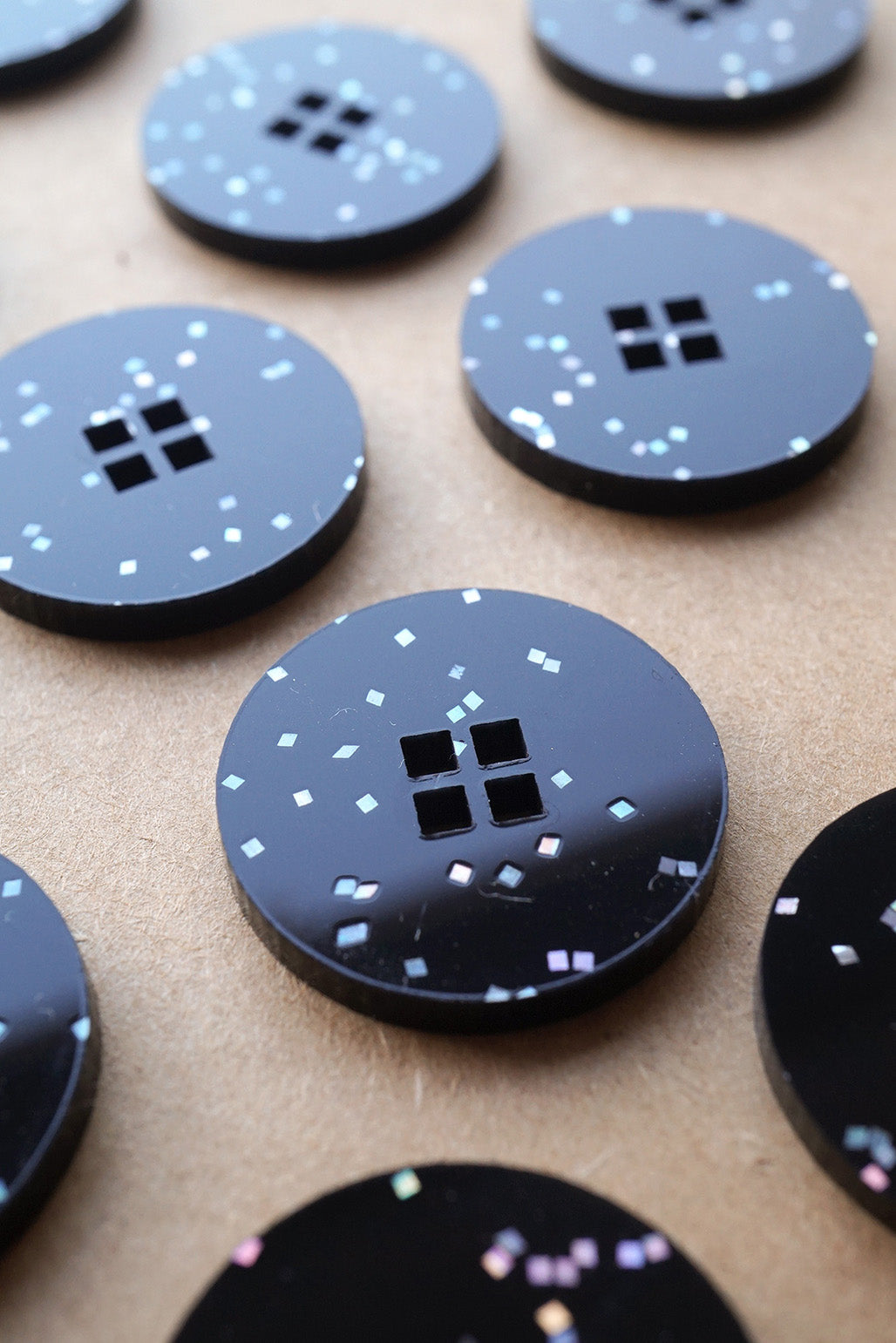 The Confetti Glitter Button