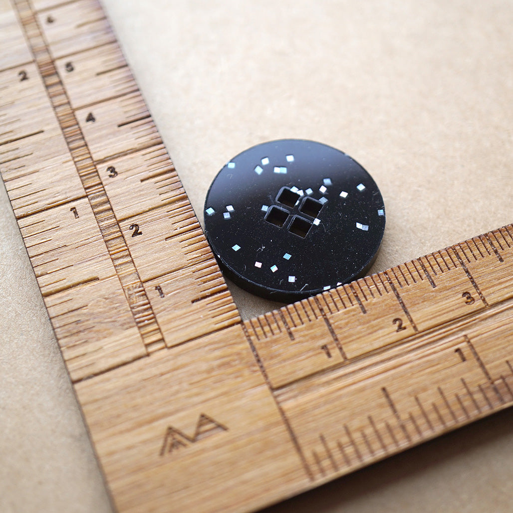 The Confetti Glitter Button