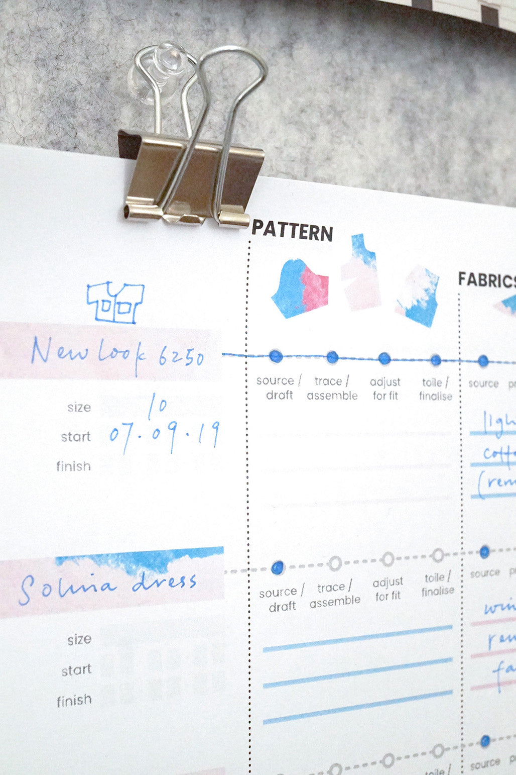 Sewing Tracker | PDF Printable