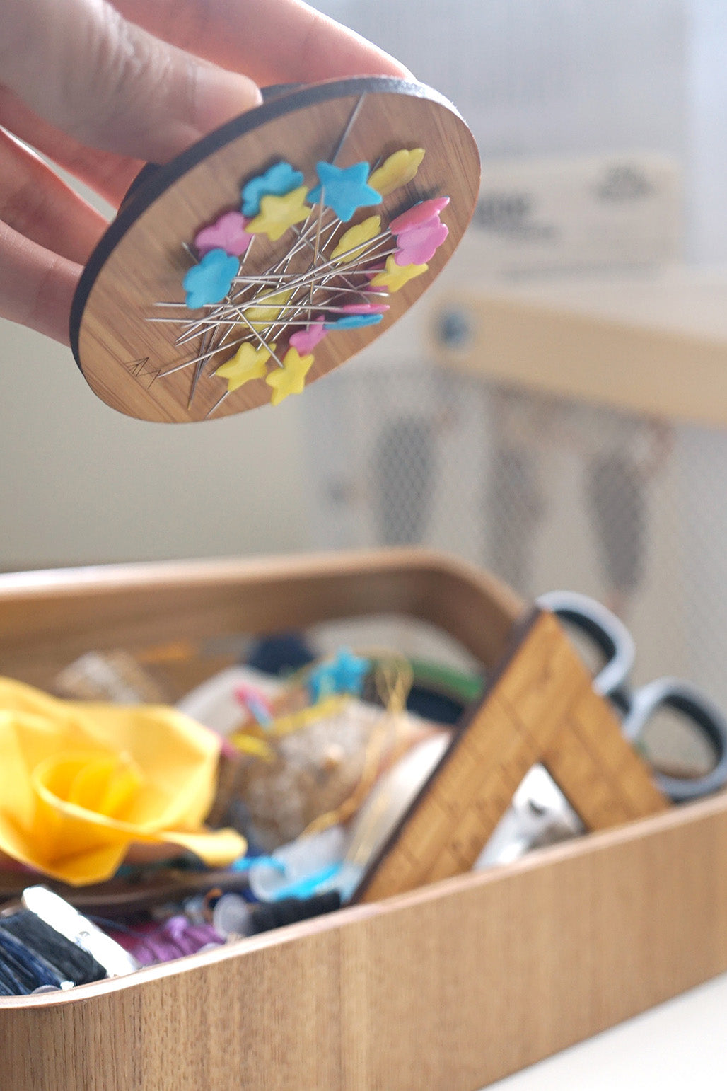 Wooden Magnetic Pin Dish